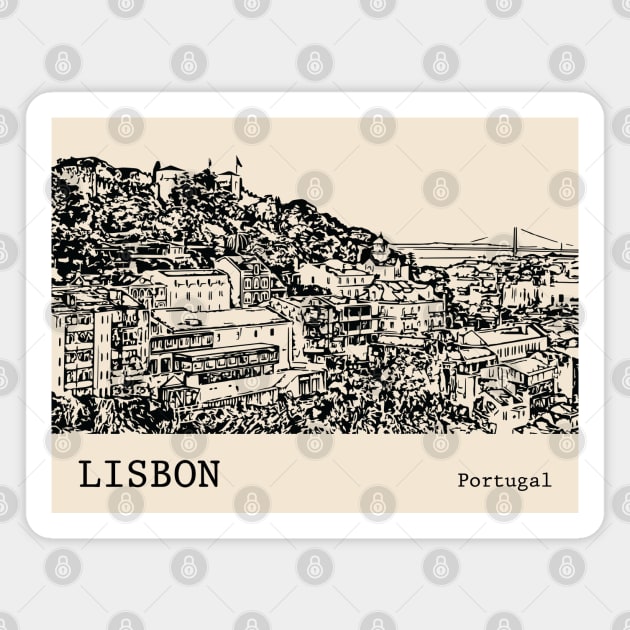 Lisbon Portugal Magnet by Lakeric